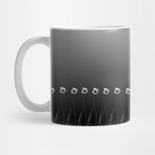 Flowers Pattern black white Mug